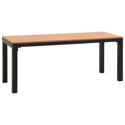 Dārza Sols, 110 Cm, Tērauds Un Wpc, Brūns, Melns
