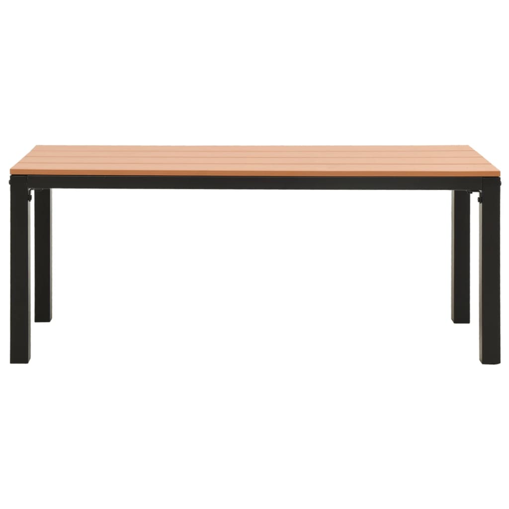 Dārza Sols, 110 Cm, Tērauds Un Wpc, Brūns, Melns