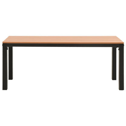 Dārza Sols, 110 Cm, Tērauds Un Wpc, Brūns, Melns