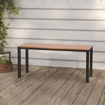 Dārza Sols, 110 Cm, Tērauds Un Wpc, Brūns, Melns