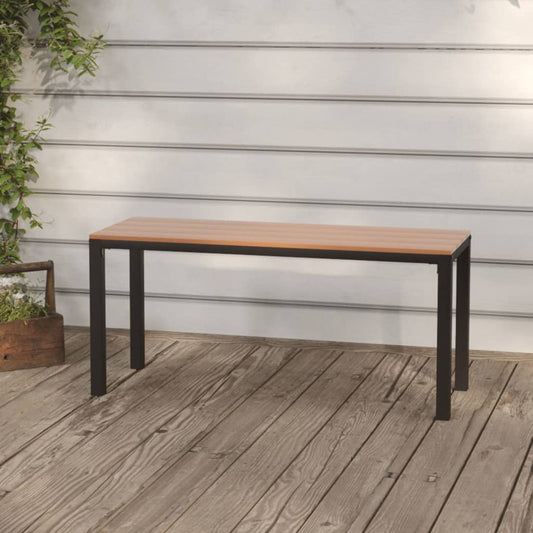 Dārza Sols, 110 Cm, Tērauds Un Wpc, Brūns, Melns