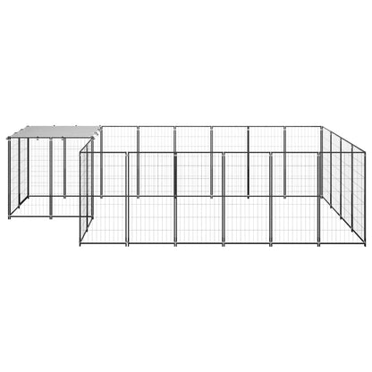 Suņu Voljērs, Melns, 8,47 M², Tērauds