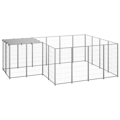 Suņu Voljērs, Melns, 8,47 M², Tērauds