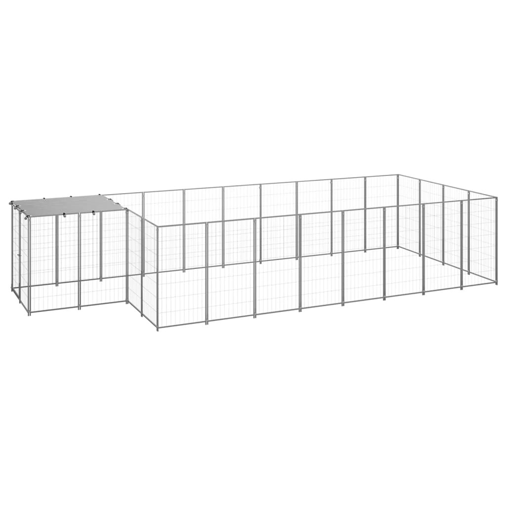 Suņu Voljērs, Melns, 8,47 M², Tērauds