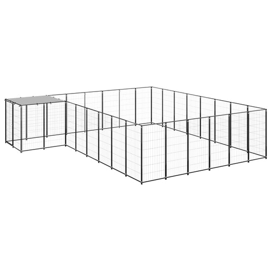 Suņu Voljērs, 15,73 M², Tērauds, Melns