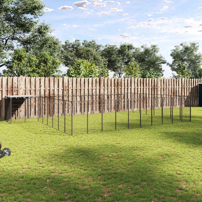 Suņu Voljērs, 15,73 M², Tērauds, Melns