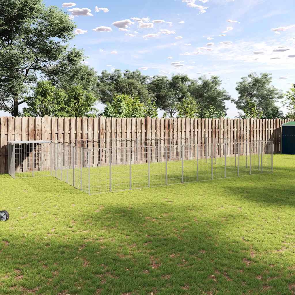 Suņu Voljērs, 15,73 M², Tērauds, Melns