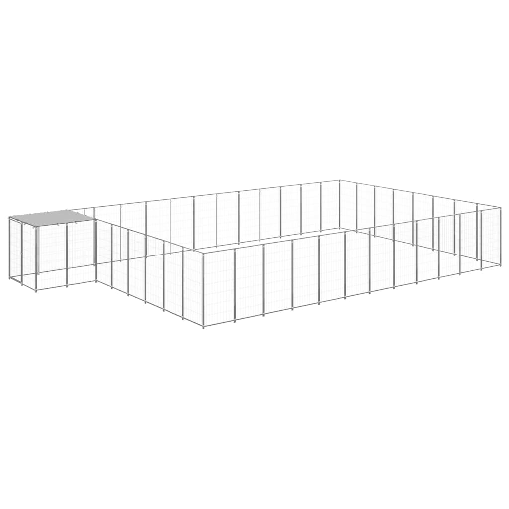 Suņu Voljērs, 15,73 M², Tērauds, Melns