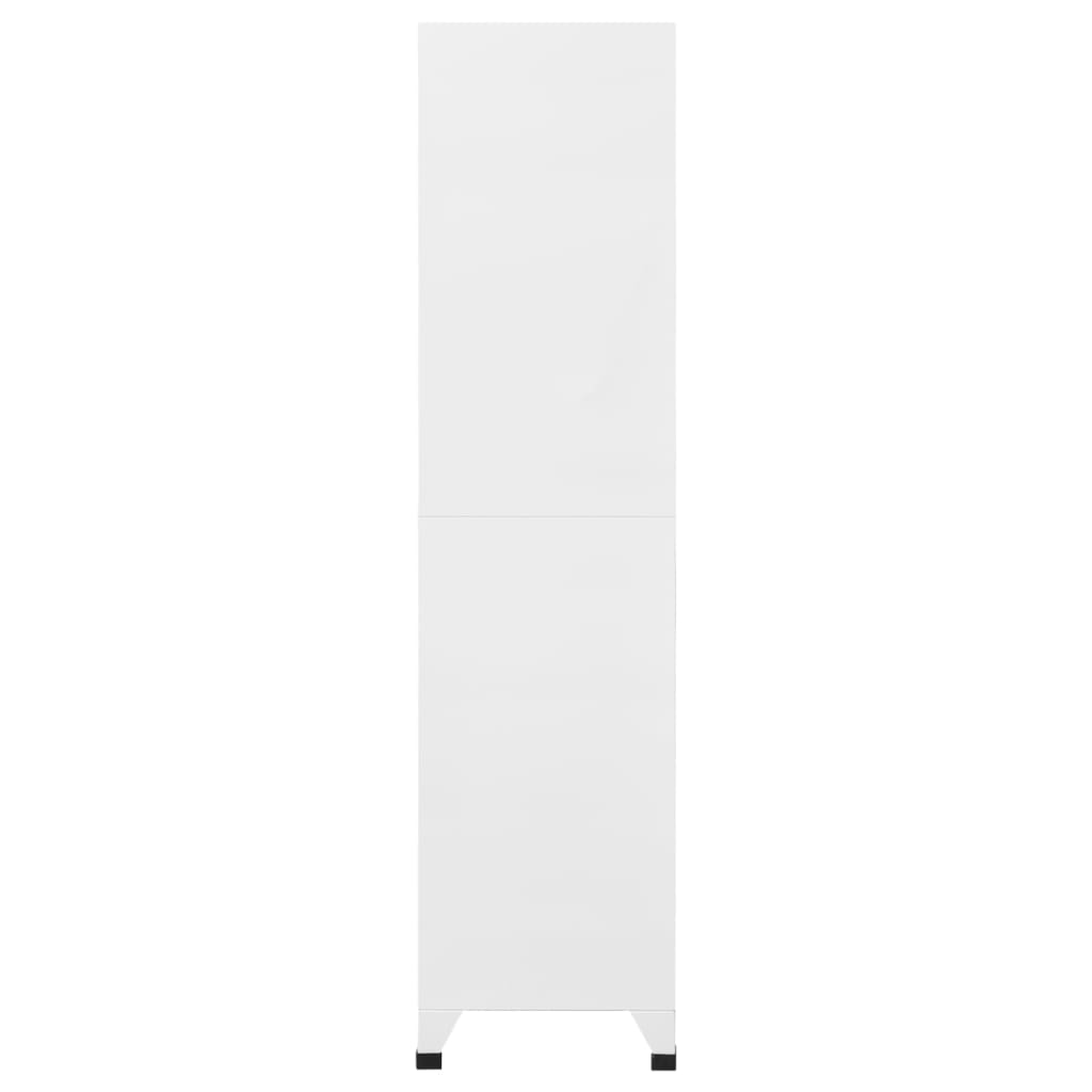 Ģērbtuves Skapis, Balts, 90X45X180 Cm, Tērauds