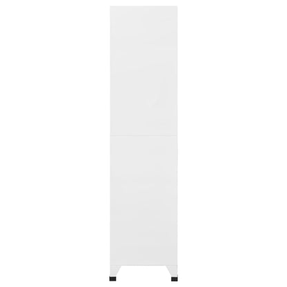 Ģērbtuves Skapis, Balts, 90X45X180 Cm, Tērauds
