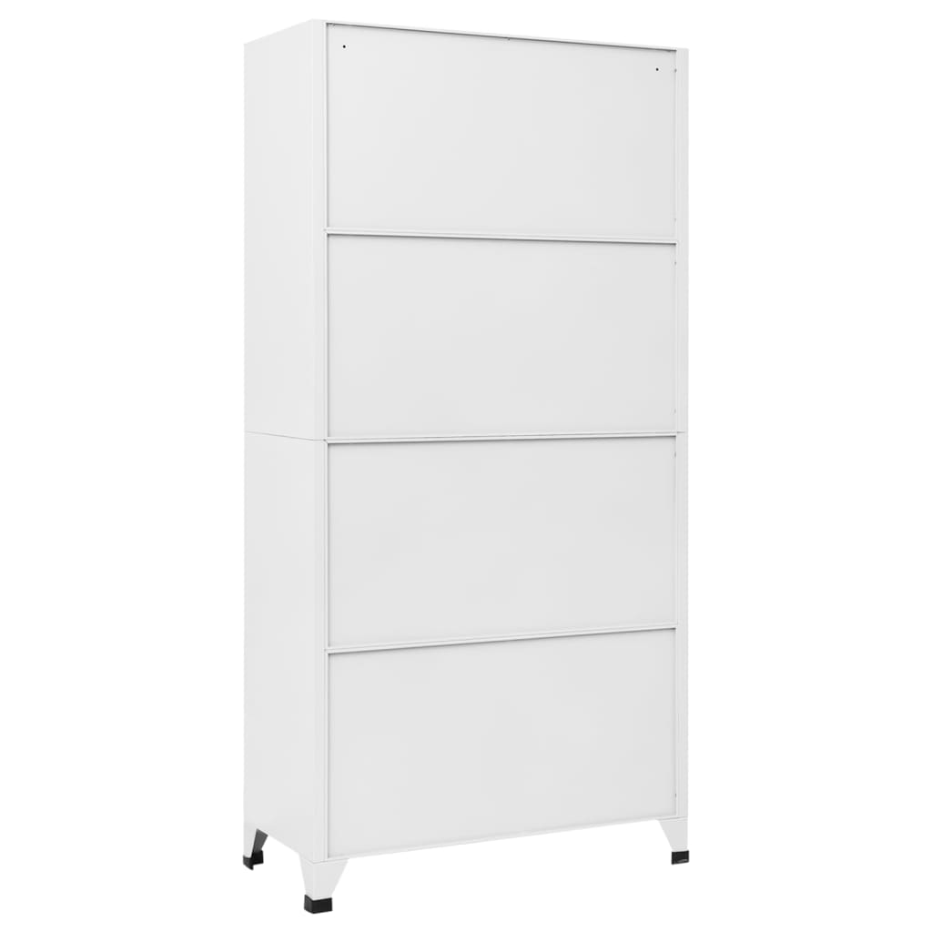 Ģērbtuves Skapis, Balts, 90X45X180 Cm, Tērauds
