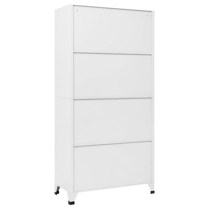 Ģērbtuves Skapis, Balts, 90X45X180 Cm, Tērauds
