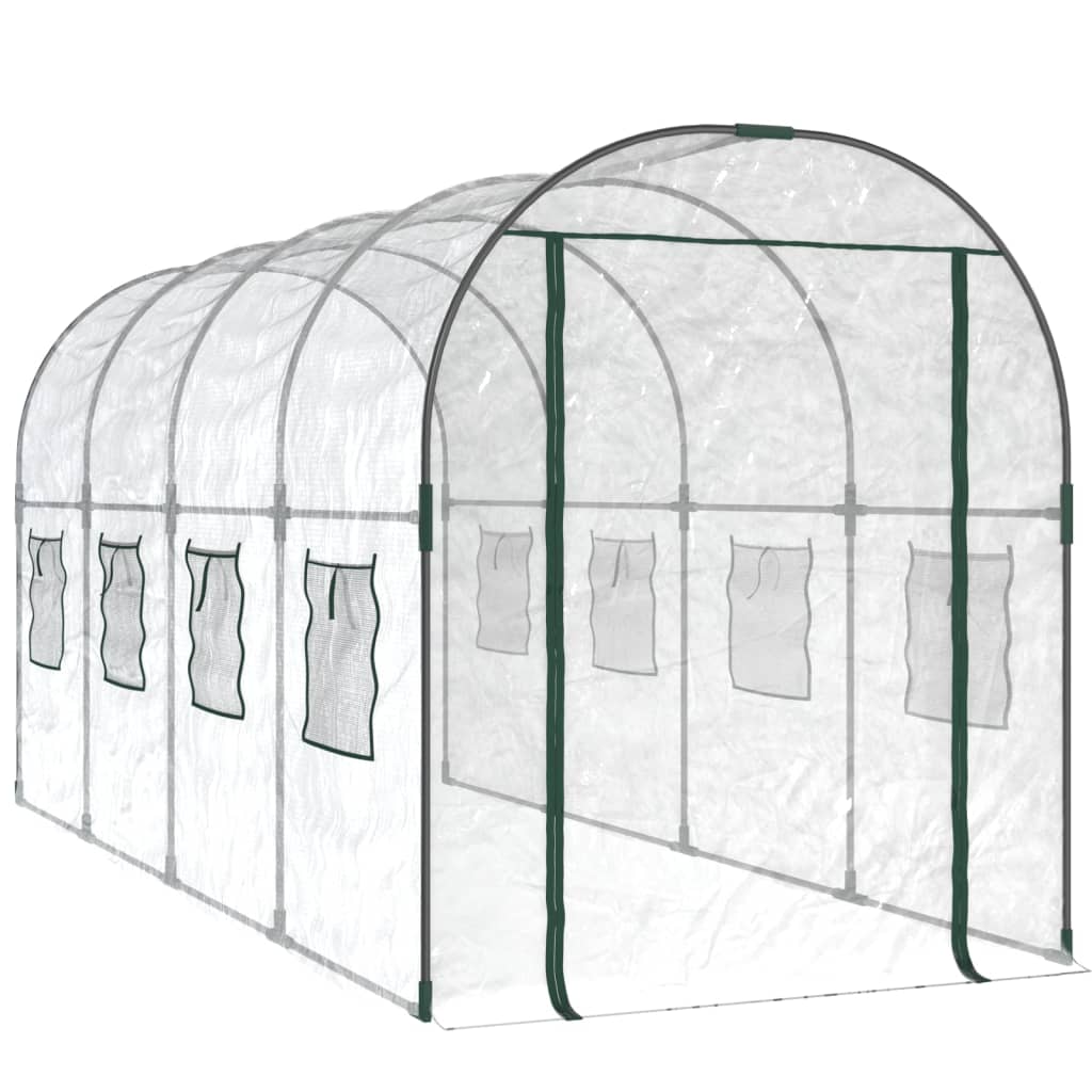 Siltumnīca, Caurspīdīga, 160X400X190 Cm, Pvc, Tērauds
