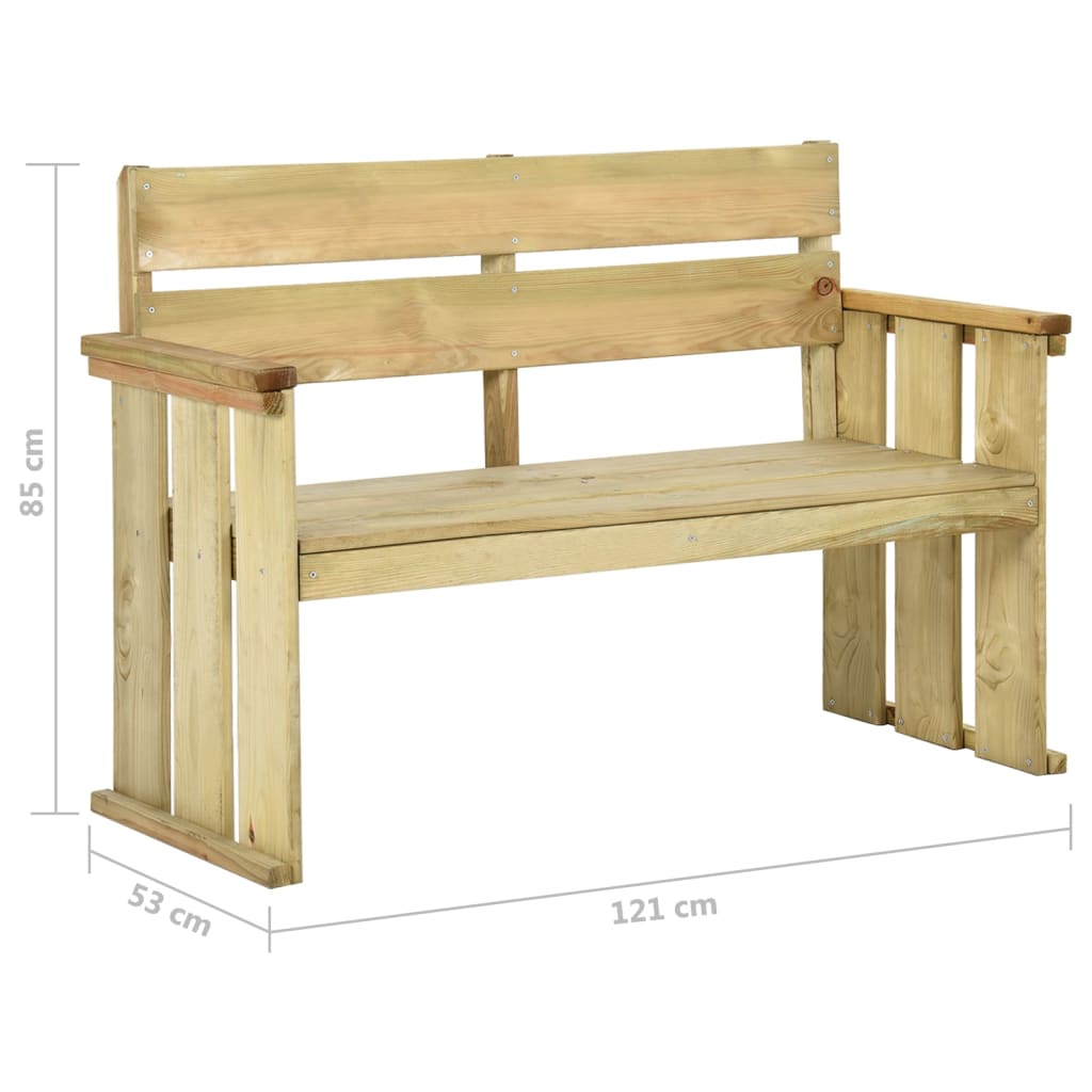 Dārza Sols, 121 Cm, Impregnēts Priedes Koks
