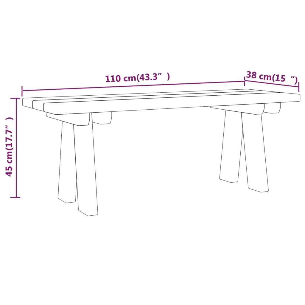 Dārza Sols, 110 Cm, Impregnēts Priedes Masīvkoks