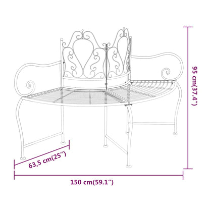 Sols, Uzstādāms Ap Koku, 150 Cm, Melns Tērauds