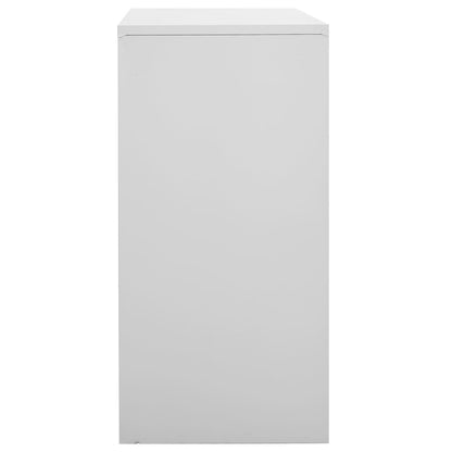 Ģērbtuves Skapji, 5 Gab., 90X45X92,5 Cm, Tērauds, Gaiši Pelēki Gaiši Pelēka