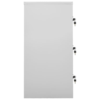 Ģērbtuves Skapji, 2 Gab., 90X45X92,5 Cm, Tērauds, Gaiši Pelēki Gaiši Pelēka