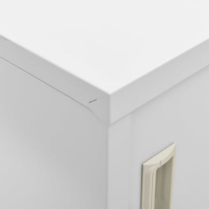 Ģērbtuves Skapji, 2 Gab., 90X45X92,5 Cm, Tērauds, Gaiši Pelēki Gaiši Pelēka