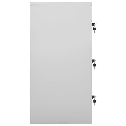 Ģērbtuves Skapji, 2 Gab., 90X45X92,5 Cm, Tērauds, Pelēksarkani Gaiši Pelēka Un Sarkana