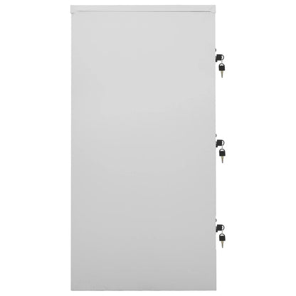 Ģērbtuves Skapji, 5 Gab., 90X45X92,5 Cm, Tērauds, Gaiši Pelēki Gaiši Pelēka