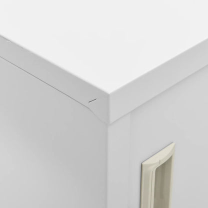 Ģērbtuves Skapji, 5 Gab., 90X45X92,5 Cm, Tērauds, Gaiši Pelēki Gaiši Pelēka