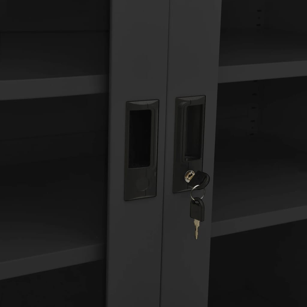 Biroja Skapis Ar Puķu Kasti, , Pelēks Tērauds