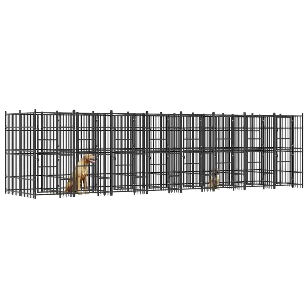 Suņu Voljērs, 14,75 M², Tērauds