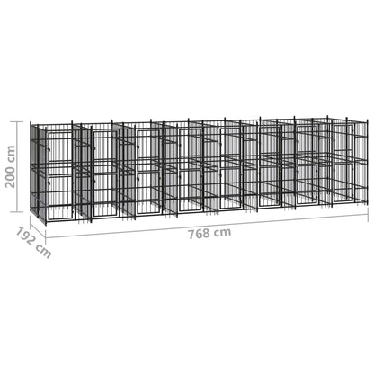 Suņu Voljērs, 14,75 M², Tērauds