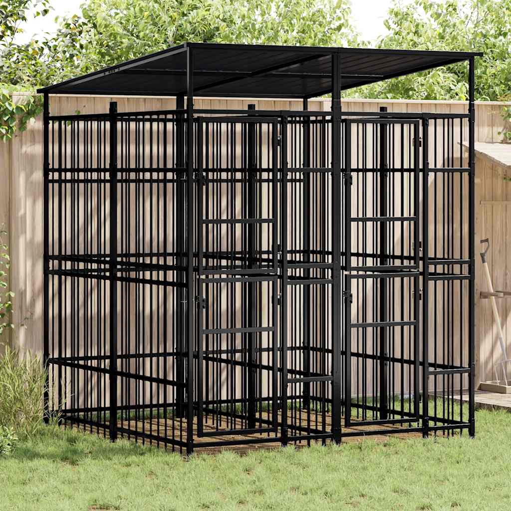Suņu Voljērs, 14,75 M², Tērauds