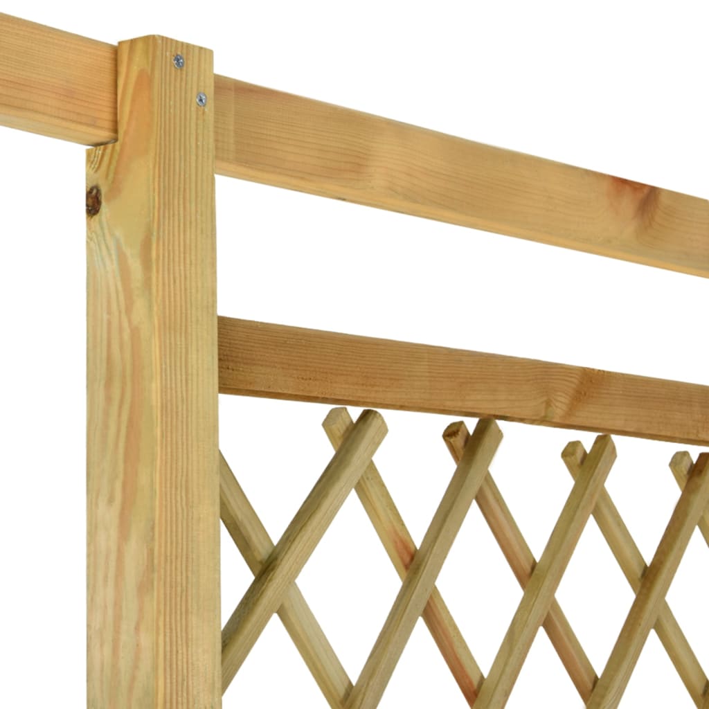 Stūra Pergola Ar Soliņu, 166X81X174 Cm, Impregnēts Priedes Koks