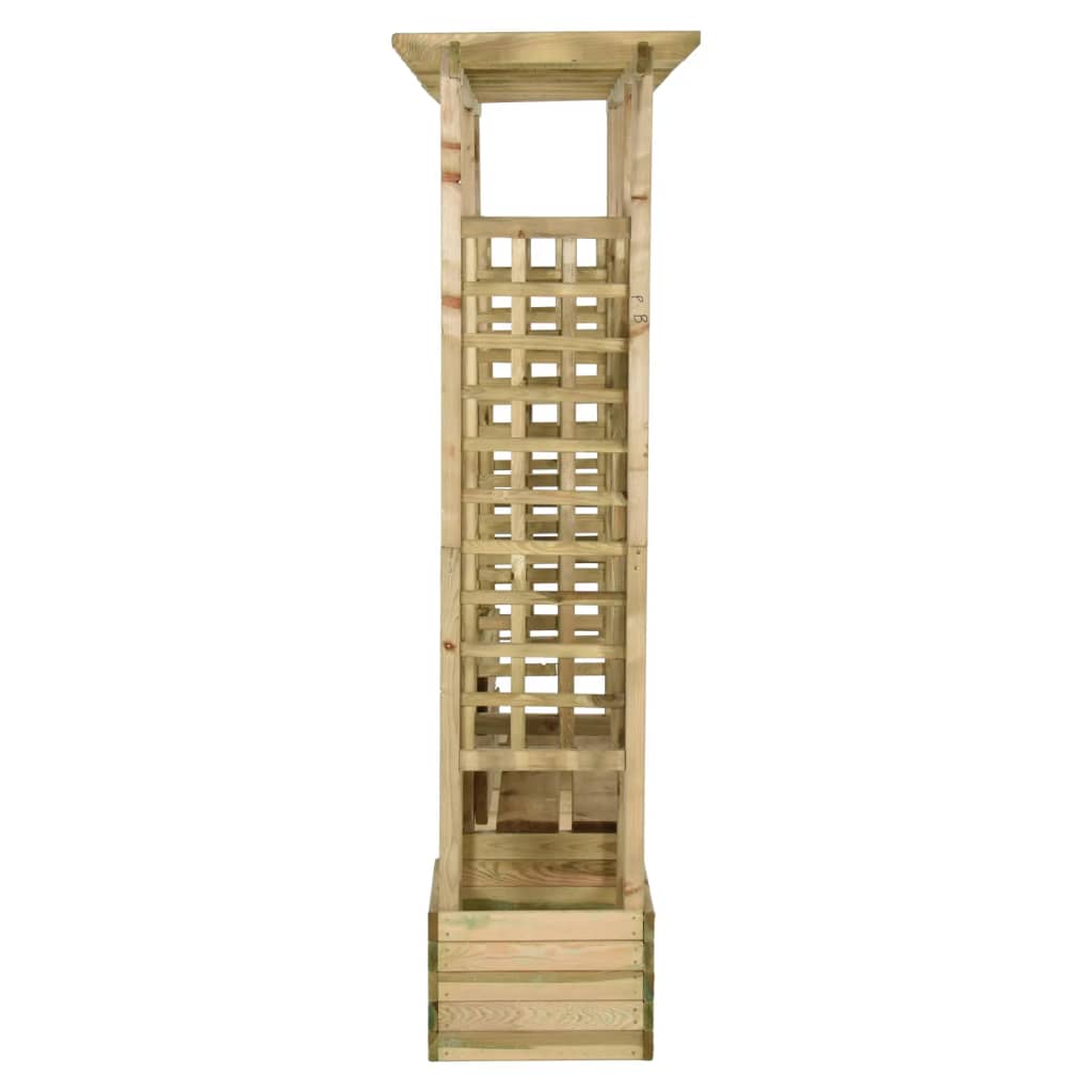 Dārza Pergola Ar Solu Un Puķu Kastēm, Impregnēts Priedes Koks