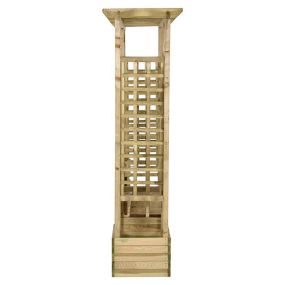 Dārza Pergola Ar Solu Un Puķu Kastēm, Impregnēts Priedes Koks