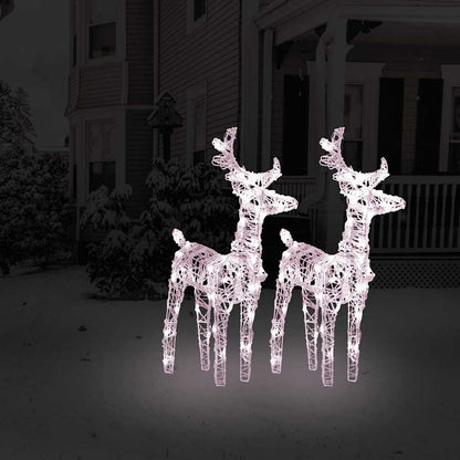 Ziemassvētku Ziemeļbrieži, 4 Gab., 160 S Led, Akrils