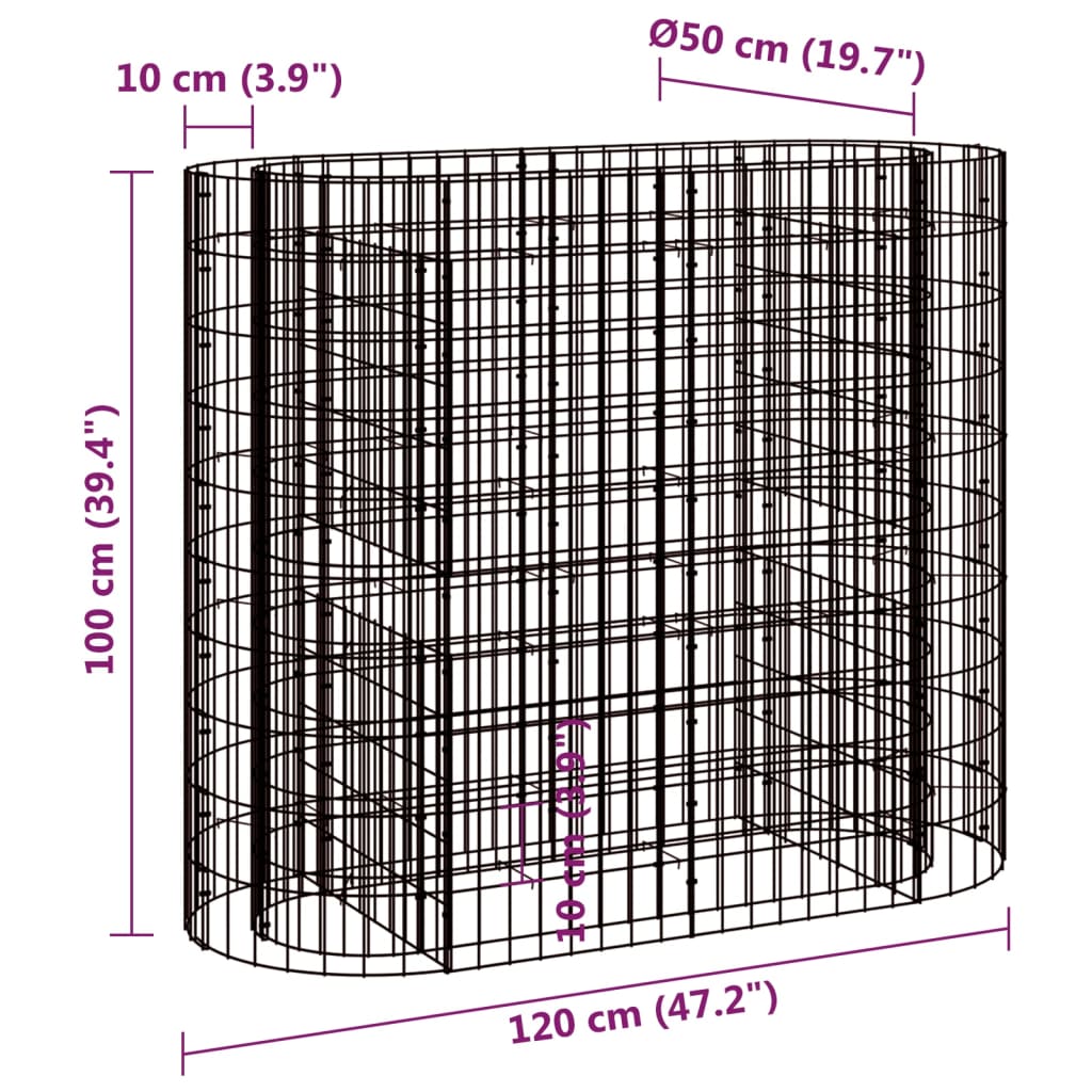 Gabions, Augstā Puķu Kaste, Cinkota Dzelzs,
