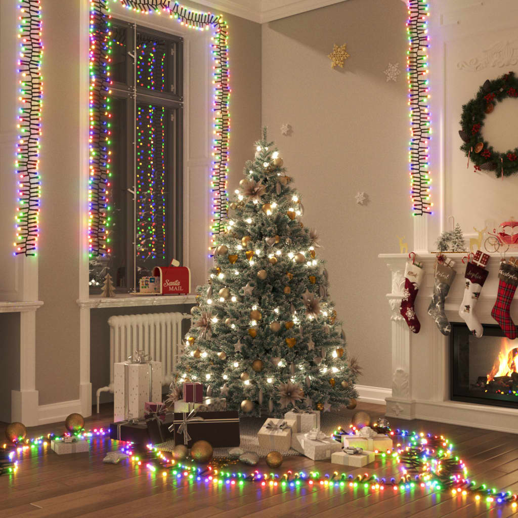 Led Lampiņu Virtene Ar 2000 Led, Vēsi Balta, Pvc