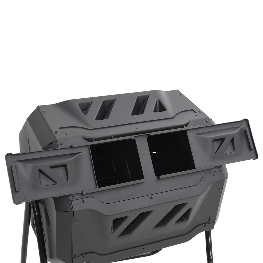 Dārza Komposta Kaste, Melna, 73X64X95 Cm, 160 L