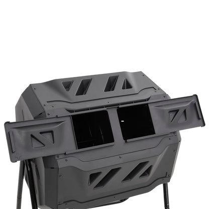 Dārza Komposta Kaste, Melna, 73X64X95 Cm, 160 L