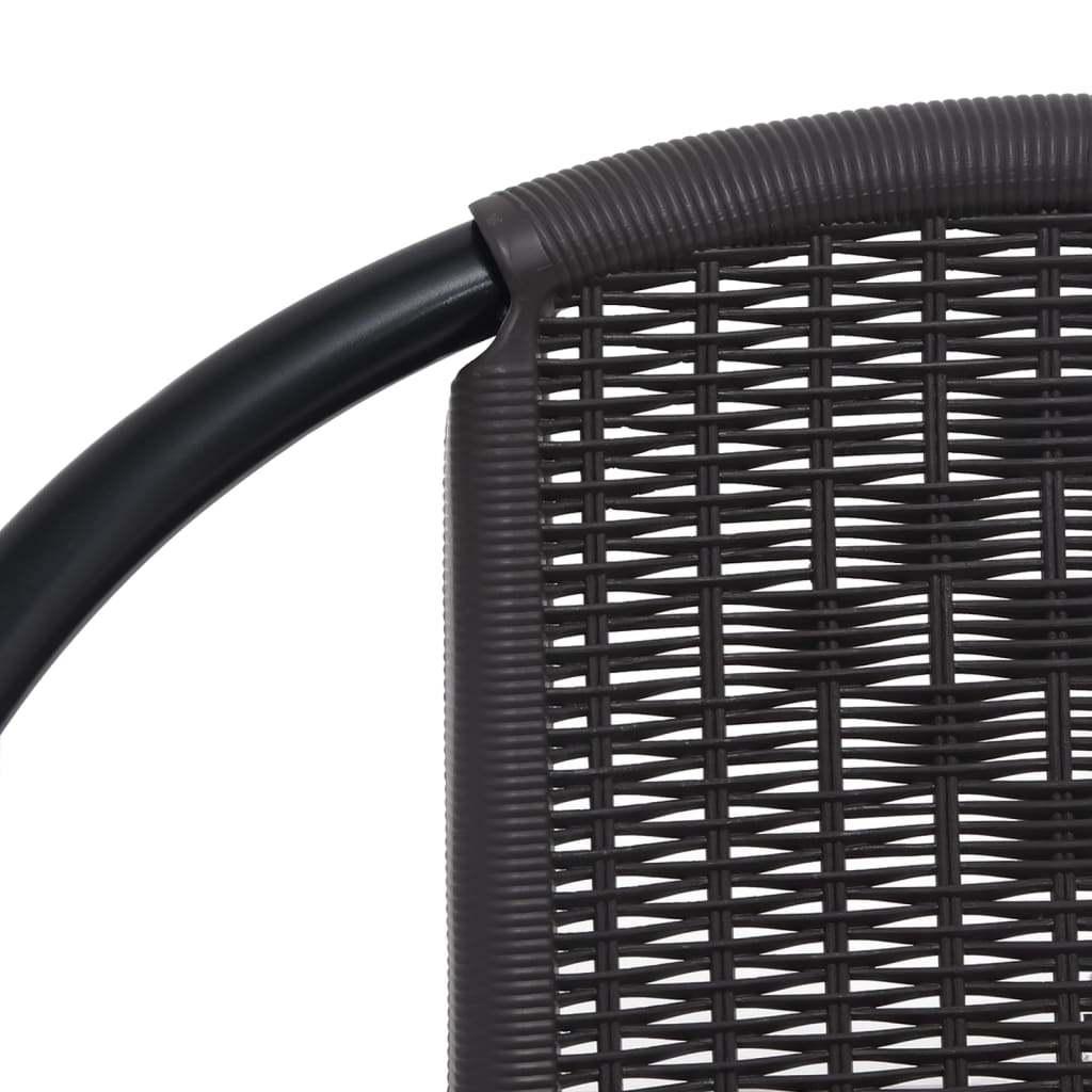 Dārza Krēsli, 4 Gab., Plastmasas Rotangpalma, Tērauds, 110 Kg