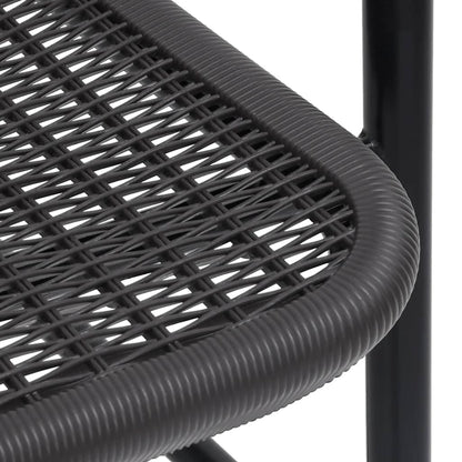 Dārza Krēsli, 4 Gab., Plastmasas Rotangpalma, Tērauds, 110 Kg