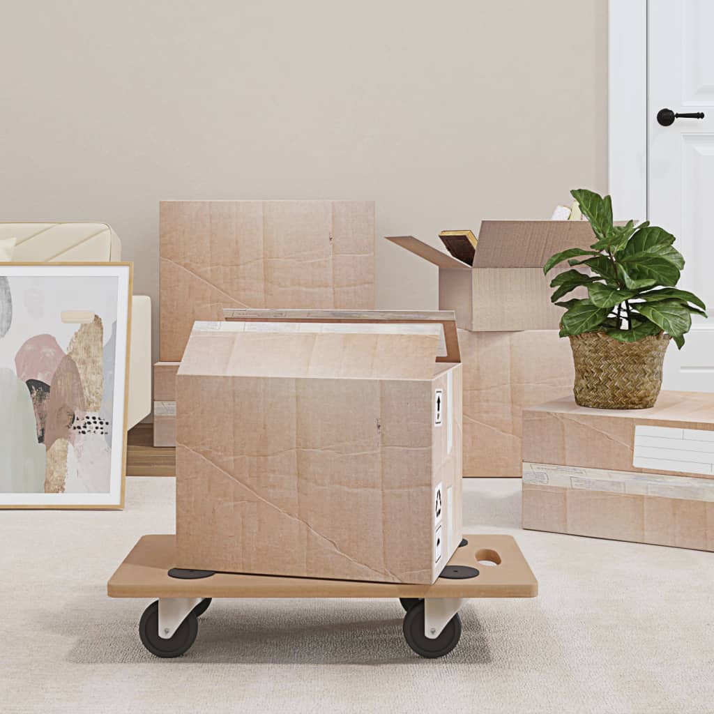 Mēbeļu Ratiņi, 2 Gab., Apaļi, Inženierijas Koks