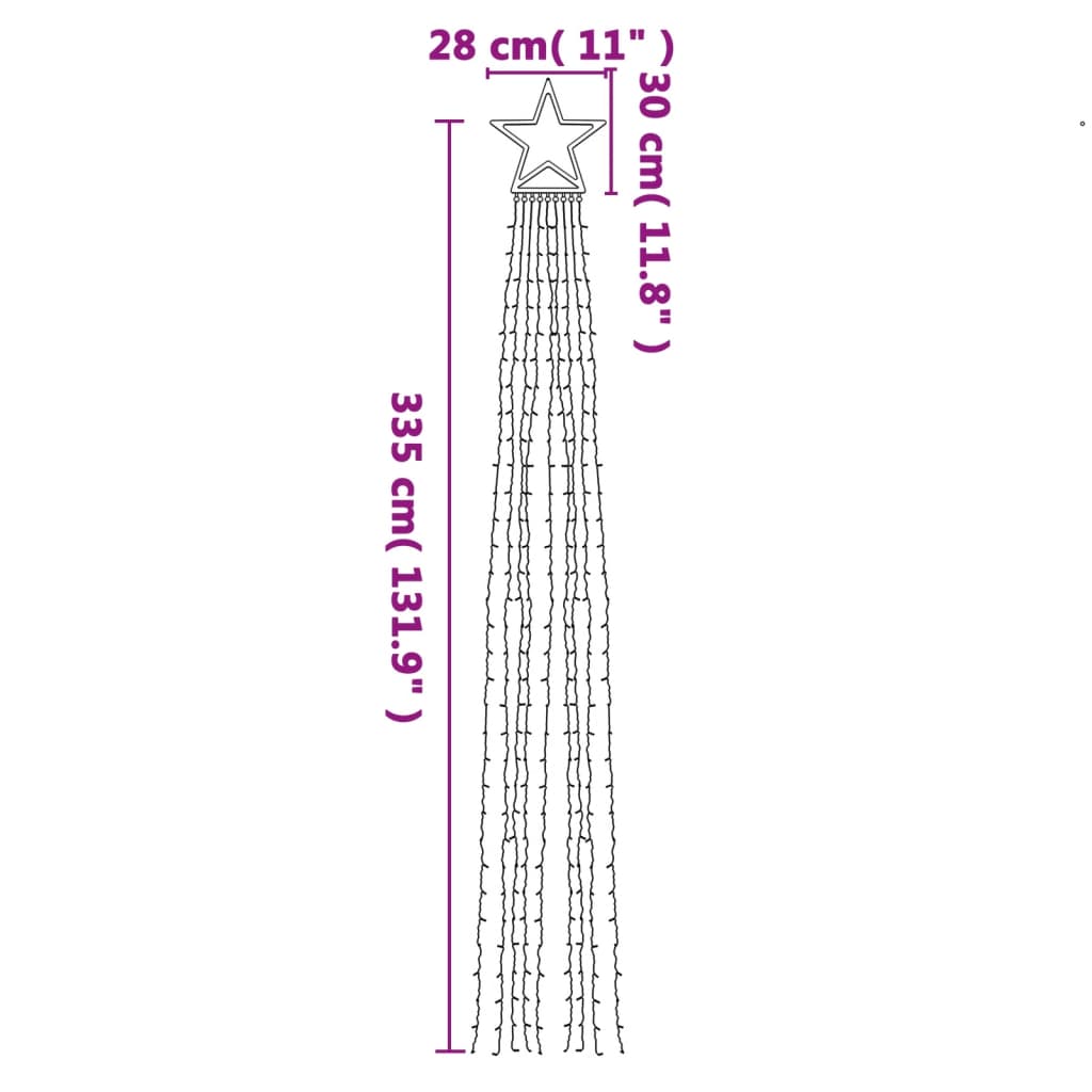 Ziemassvētku Eglītes Gaismiņas, 320 Led, S, 375 Cm