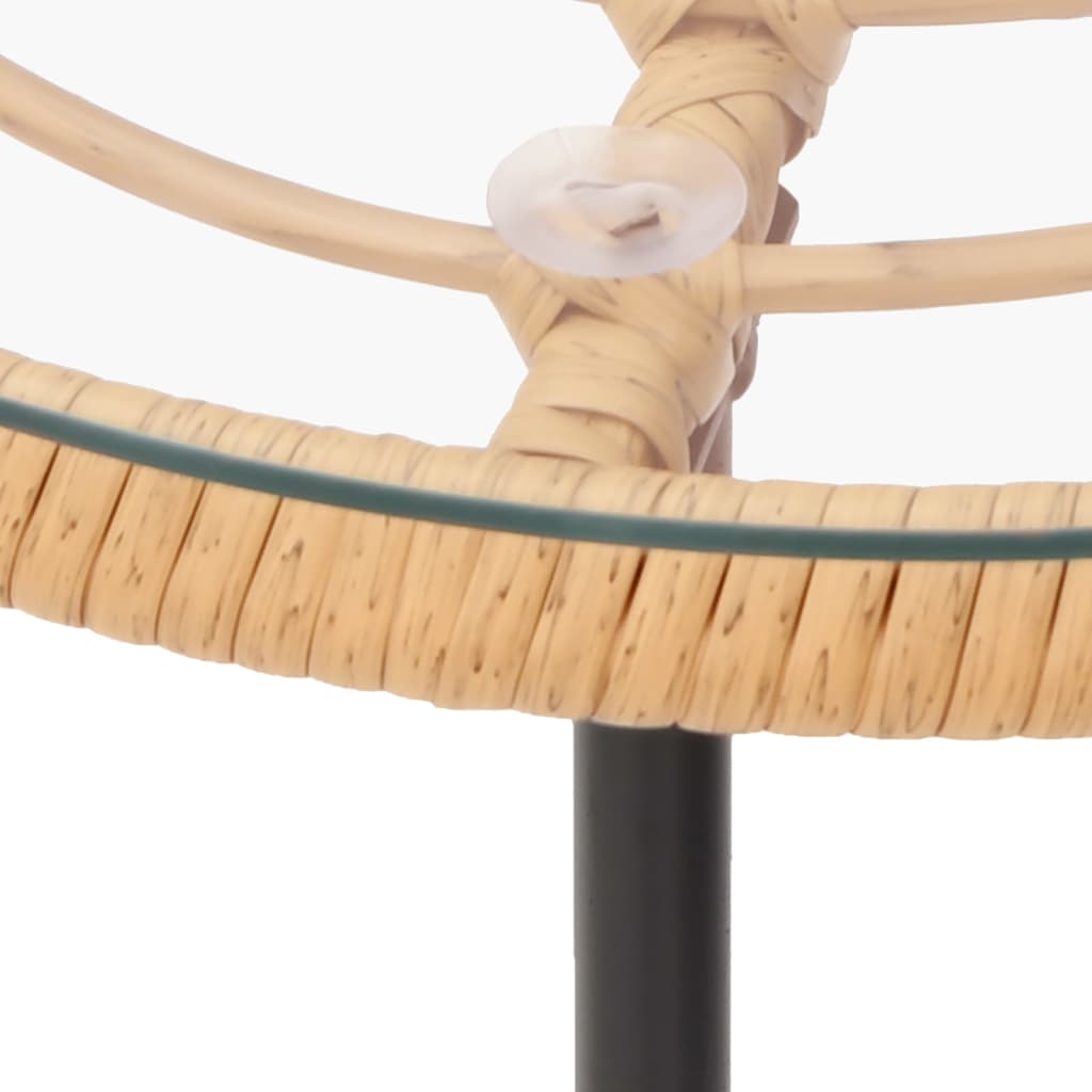 Ēdamgalds, Ø50 Cm, Rūdīts Stikls Un Tērauds