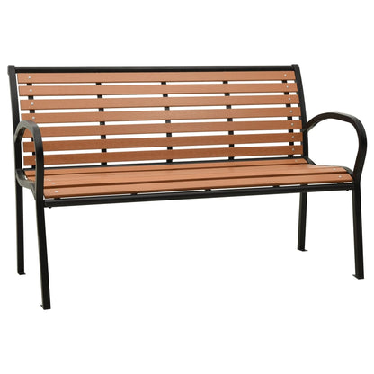 Dārza Sols, Melns, 116 Cm, Tērauds Un Wpc