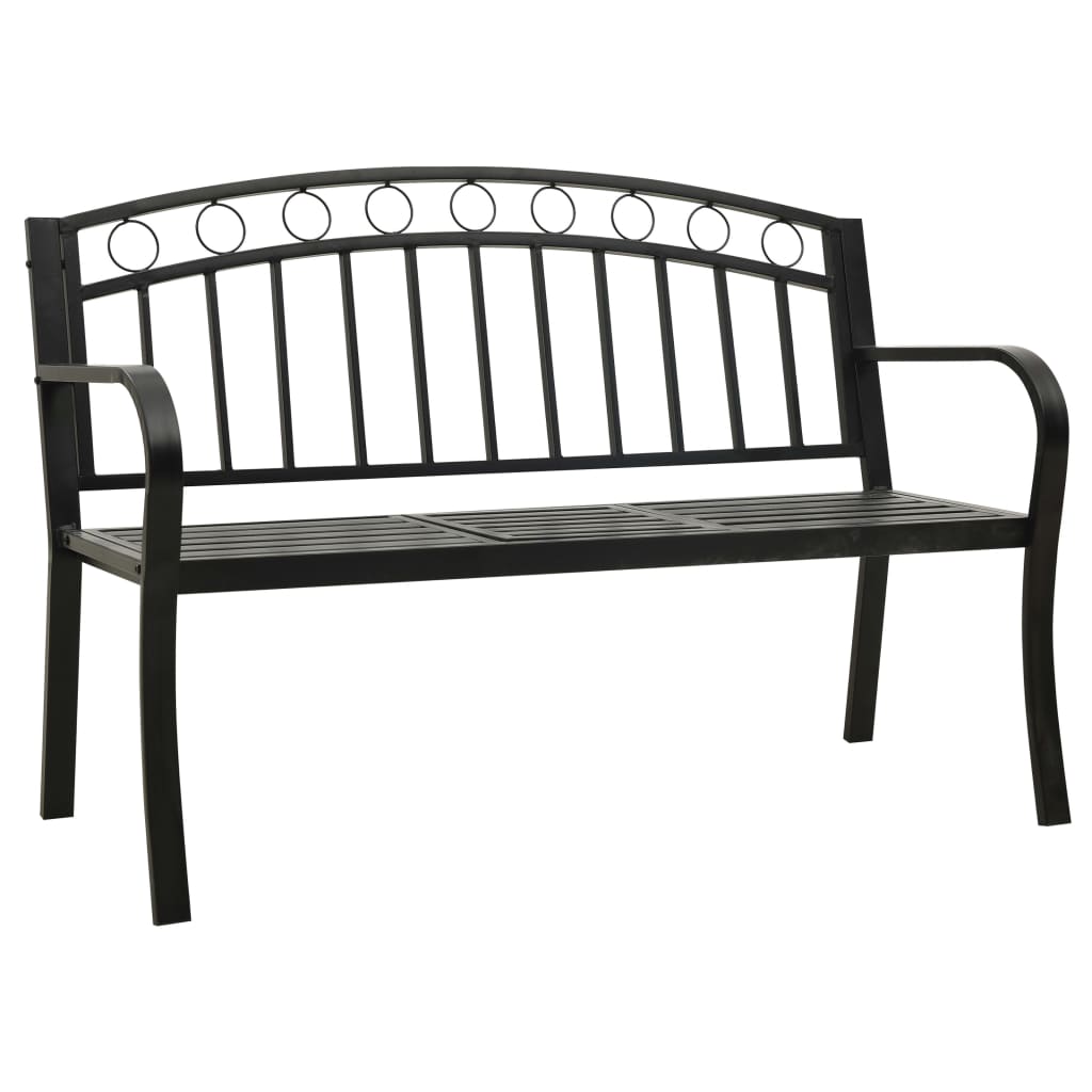Dārza Sols Ar Galdiņu, Melns, 120 Cm, Tērauds