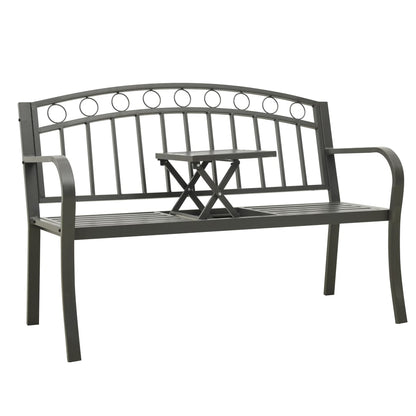 Dārza Sols Ar Galdiņu, Melns, 120 Cm, Tērauds