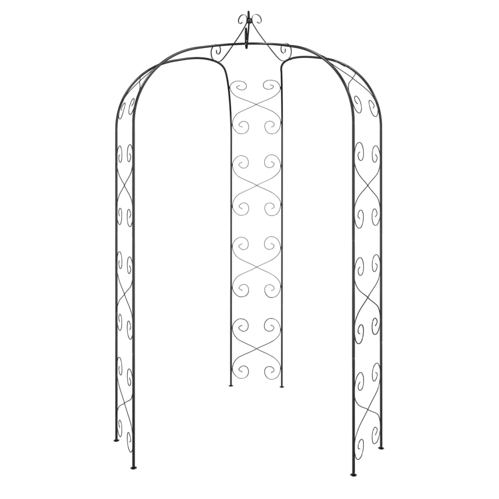 Dārza Arka, Melna, Ø180X255 Cm, Tērauds