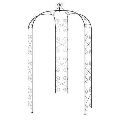 Dārza Arka, Melna, Ø180X255 Cm, Tērauds