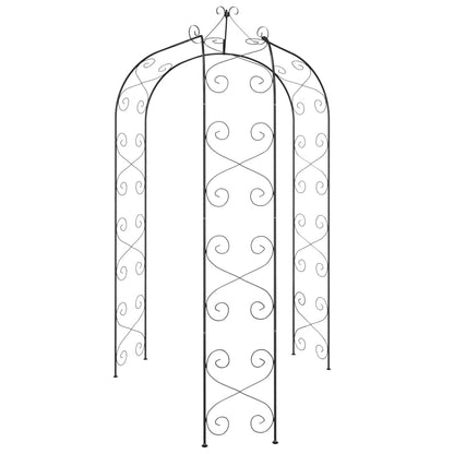 Dārza Arka, Melna, Ø180X255 Cm, Tērauds