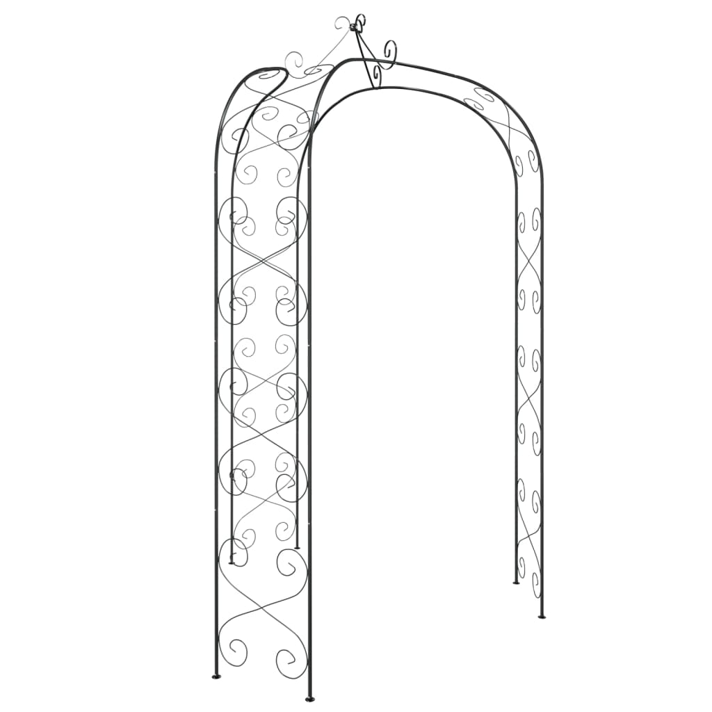 Dārza Arka, Melna, Ø180X255 Cm, Tērauds
